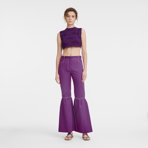 Sleeveless top , Violet - Knit - View 2 of 4