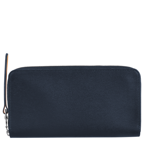 Le Pliage City Wallet with zip around, Navy