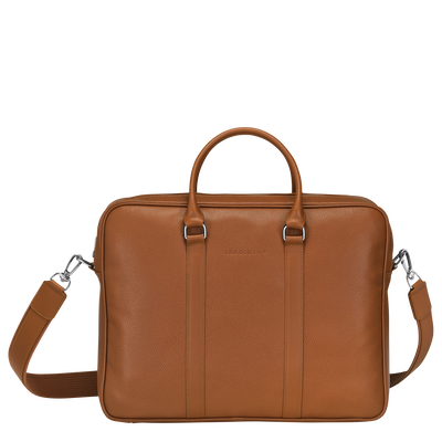 Le Foulonné Briefcase M, Caramel