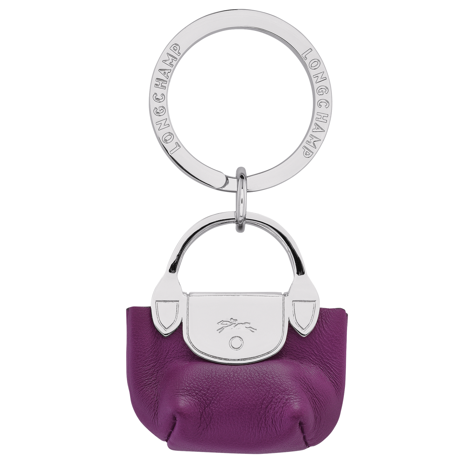 Le Pliage Xtra Key rings Violet Leather Longchamp US