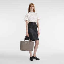 Sac cabas L Le Pliage City , Toile - Taupe