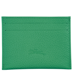 Le Foulonné Cardholder , Green - Leather
