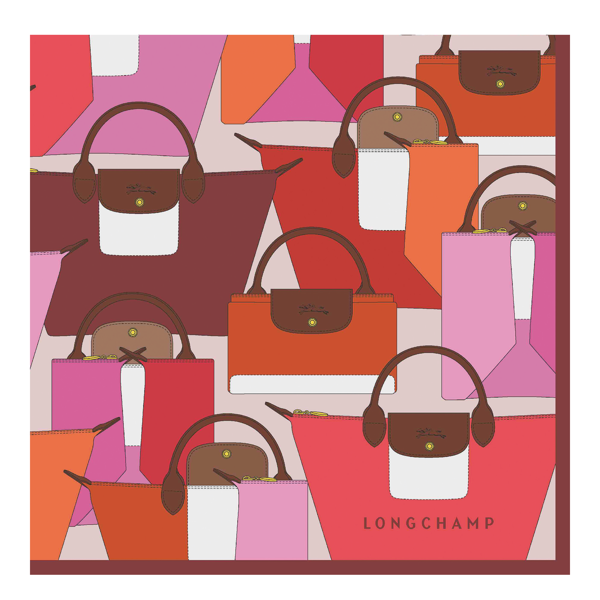 longchamp bag with scarf