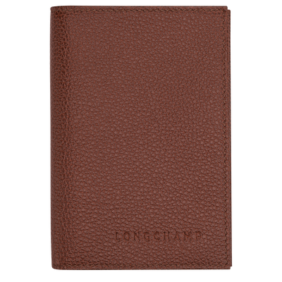 Le Foulonn&eacute; Passport cover , Coffee - Leather