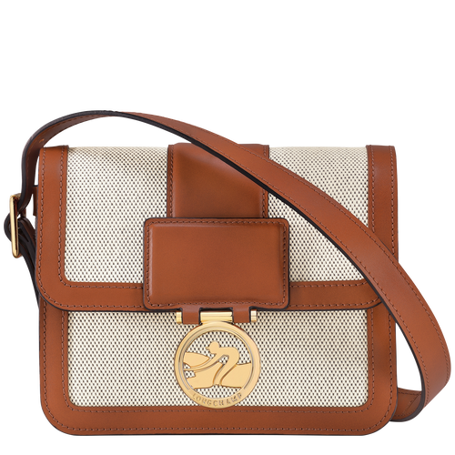 Box-Trot S Crossbody bag , Cognac - Canvas - View 1 of 6