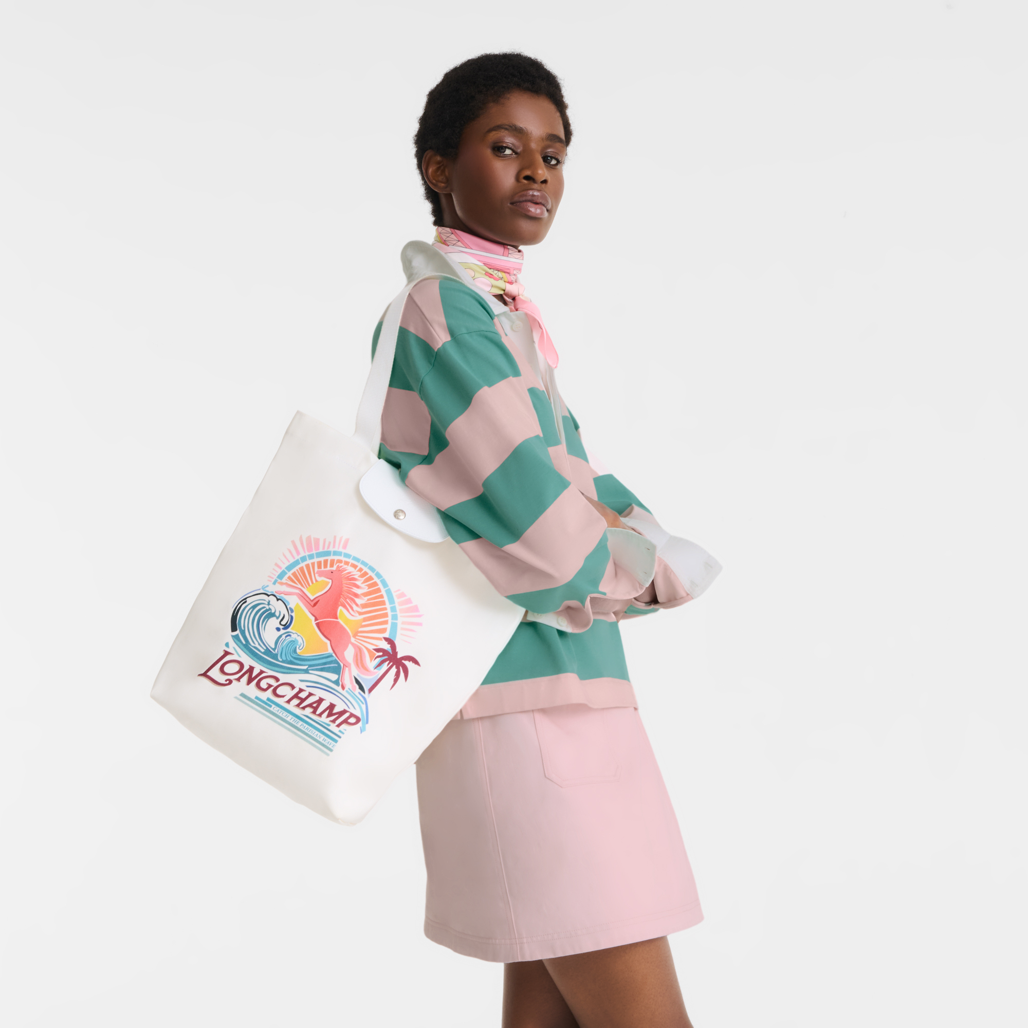 Le Pliage Collection Tote bag M, Rainbow