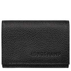 Le Foulonn&eacute; Compact wallet , Black - Leather
