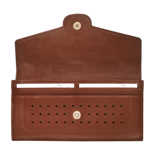 Portefeuille met klep, 504 Cognac Portefeuille met klep, 504 Cognac, hi-res