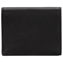 Le Roseau Compact wallet , Black - Leather