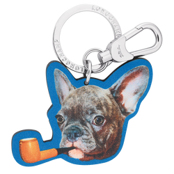 Longchamp x ToiletPaper Key rings , Blue - Leather