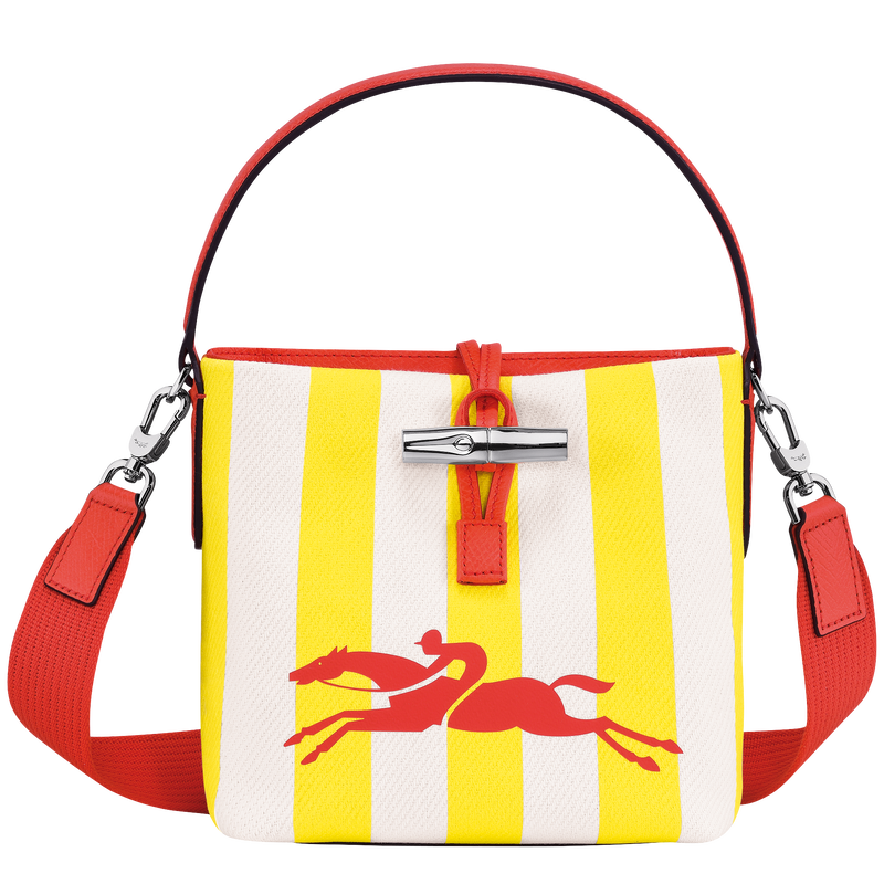 Roseau Essential Bucket bag XS, Yellow/White