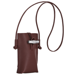 Le Roseau Phone case , Burgundy - Leather