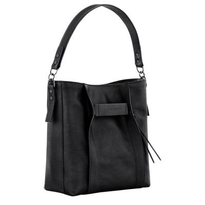 Longchamp 3D Schultertasche M, Schwarz