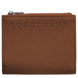 Portefeuille Longchamp 3D , Cuir - Cognac