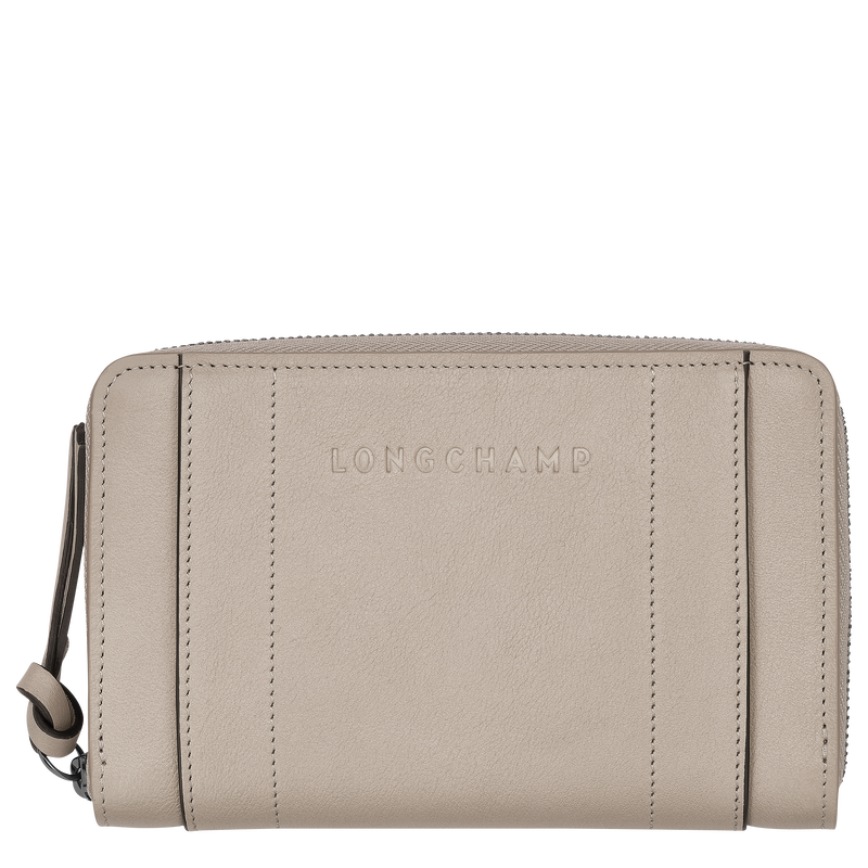 Portefeuille Longchamp 3D , Cuir - Argile  - Vue 1 de 3