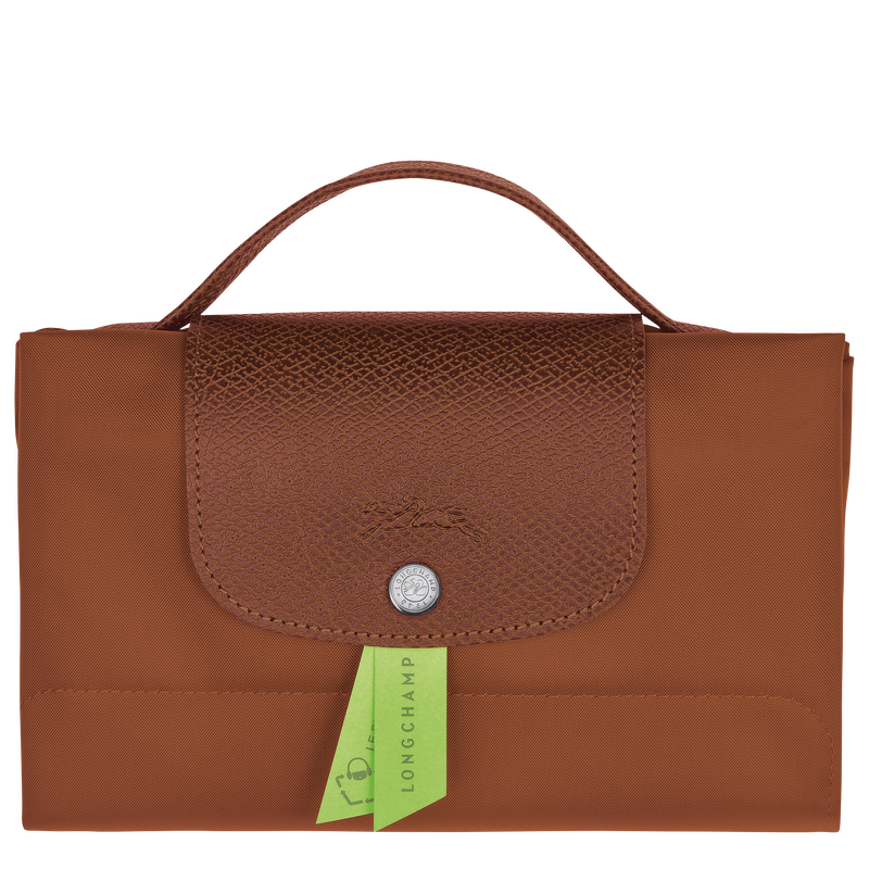 Dokumentenmappe S Le Pliage Green , Recyceltes Canvas - Cognac  - Ansicht 7 von 7