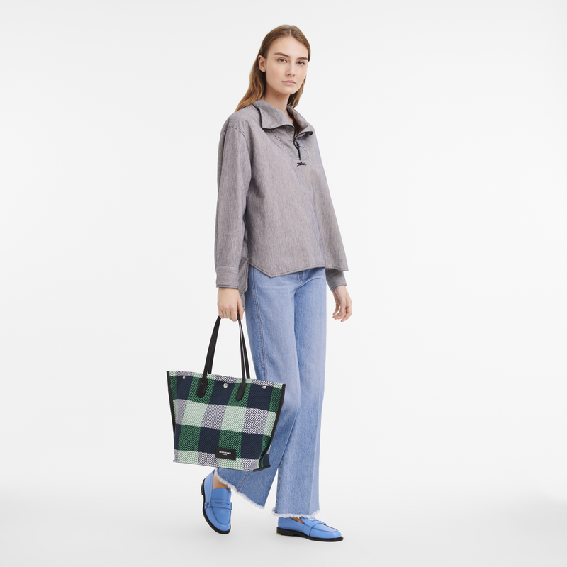 Essential L Tote bag , Navy/Lawn - Canvas  - View 2 of  5