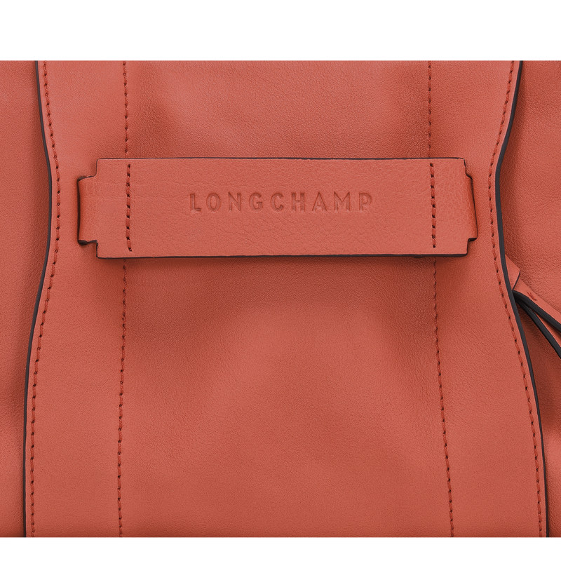 Sac bandoulière S Longchamp 3D , Cuir - Sienne  - Vue 5 de 5