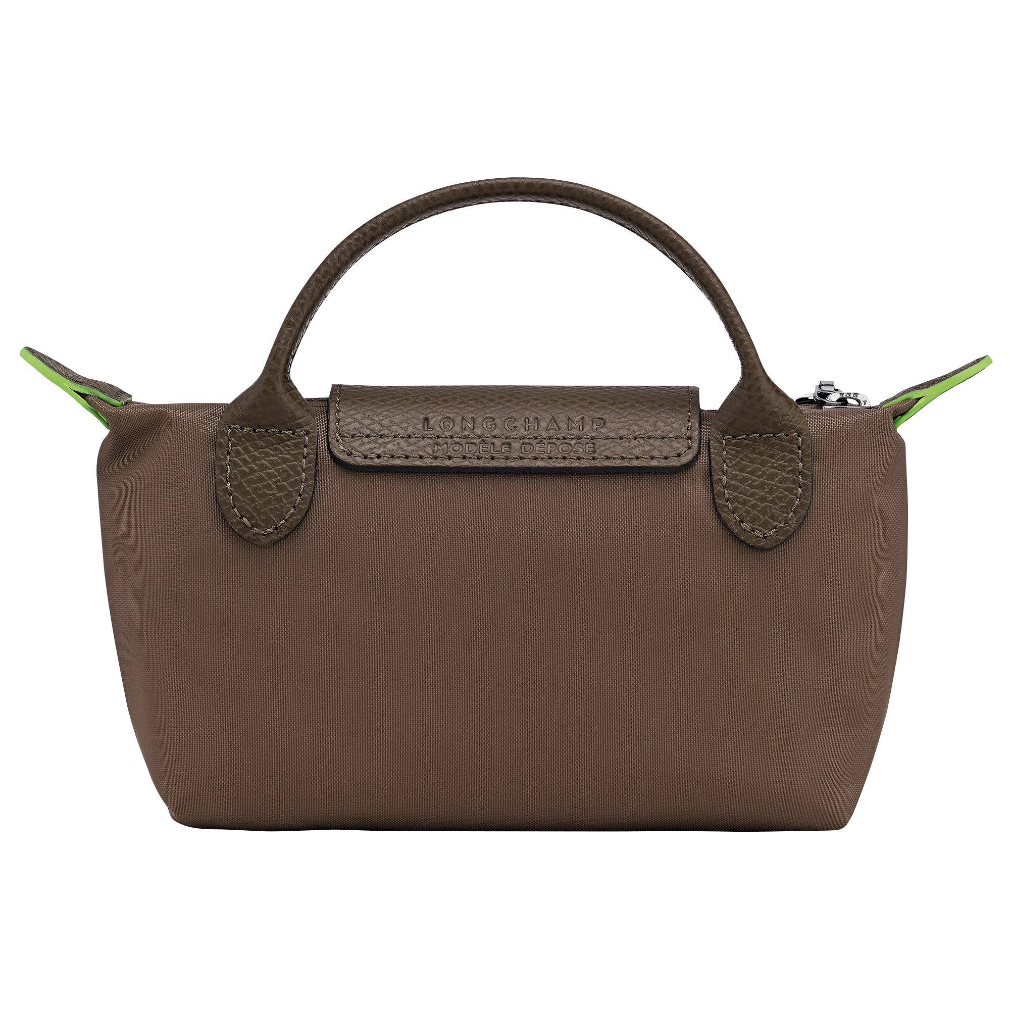 Pouch with handle, Terra - View 4 of
6 - zoom in Le Pliage Green Pouch with handle, Terra