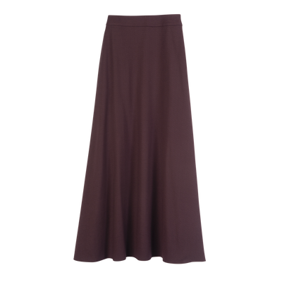 Midi skirt , Burgundy - Crepe