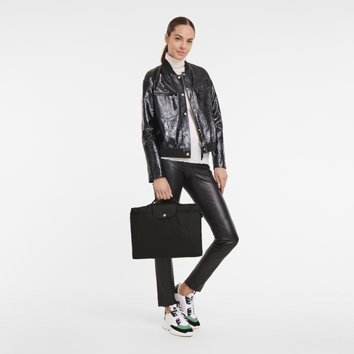 Green discount leather briefcase