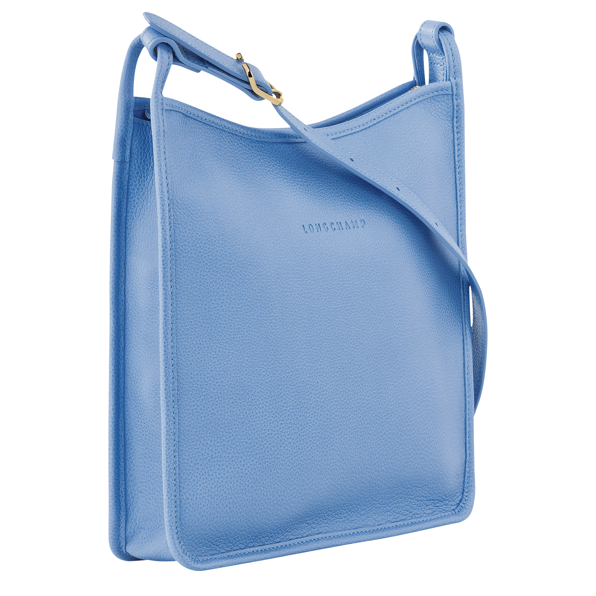 Longchamp Extra Small Le Pliage Cuir Backpack - Blue In Pilot Blue/silver