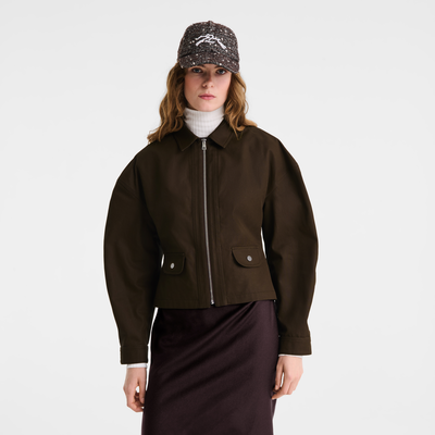 Veste , Gabardine double face - Moka