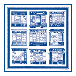 Les Artisans de Paris Silk scarf 70 , Cobalt - OTHER