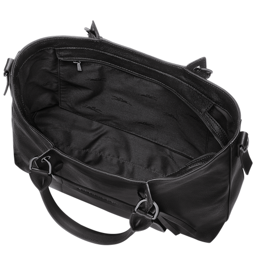 Longchamp 3D Tas met handgreep aan de bovenkant L , Zwart - Leder - Weergave 5 van  6