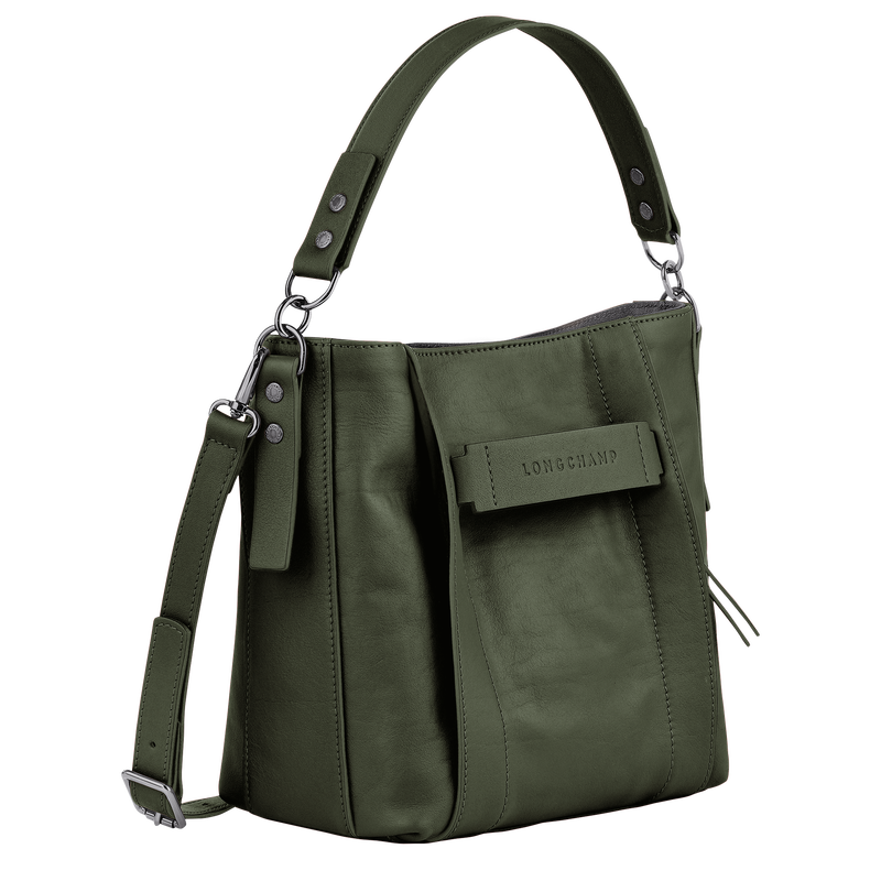 Longchamp 3D S 크로스 바디백 , 카키 - 가죽  - 3 이미지 보기 6