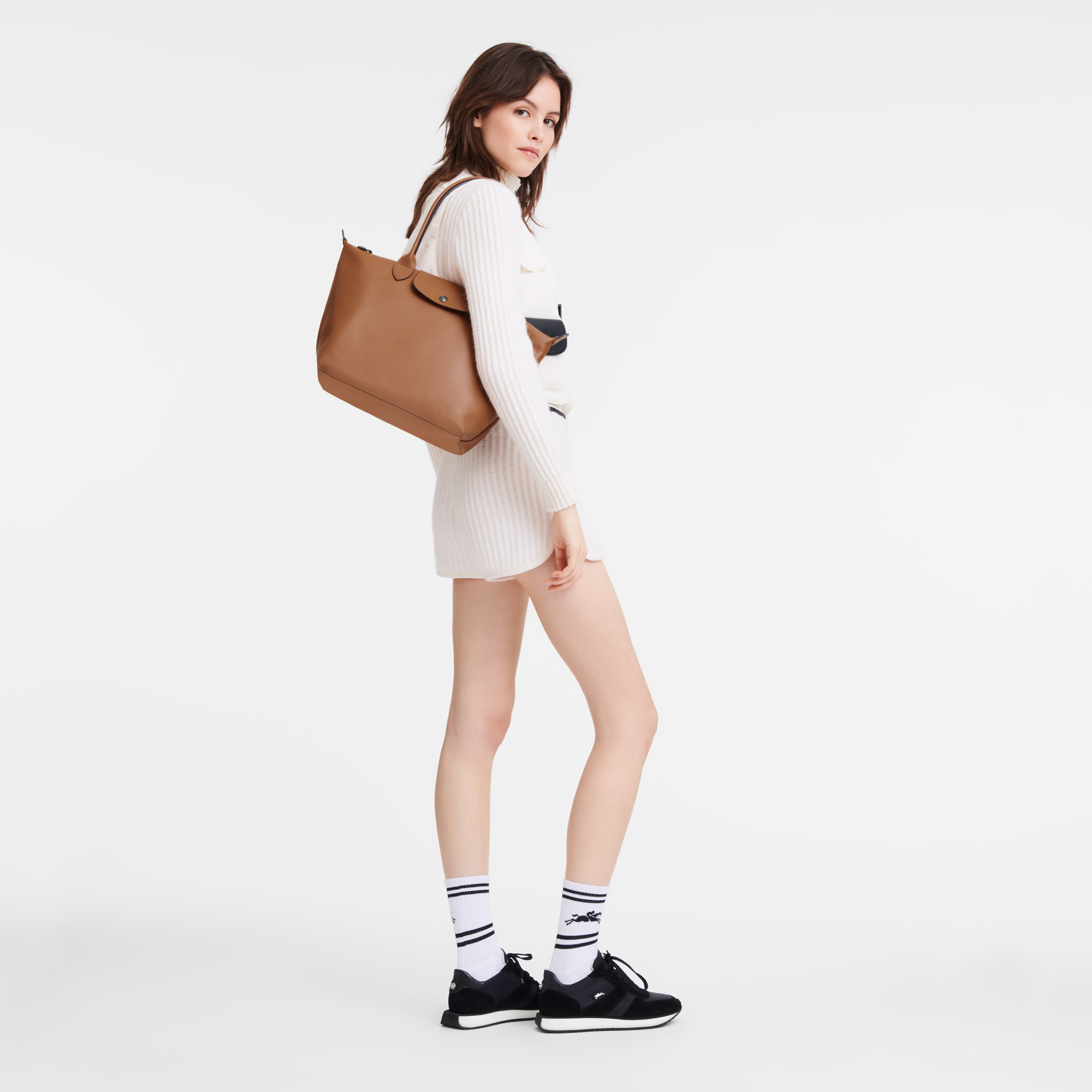 Shopper M Le Pliage Xtra Leder - Cognac | Longchamp DE 