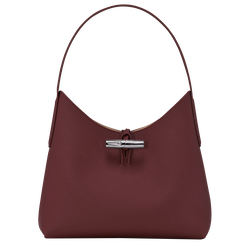 Roseau M Hobo bag , Plum - Leather