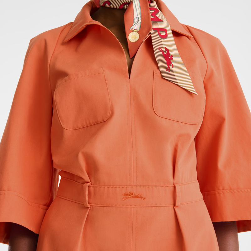 連身裙 , 日落色 - 府綢  - 查看 3 4