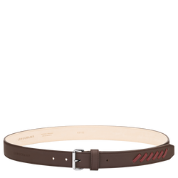 Utility Ladies' belt , Mocha/Burgundy - Leather
