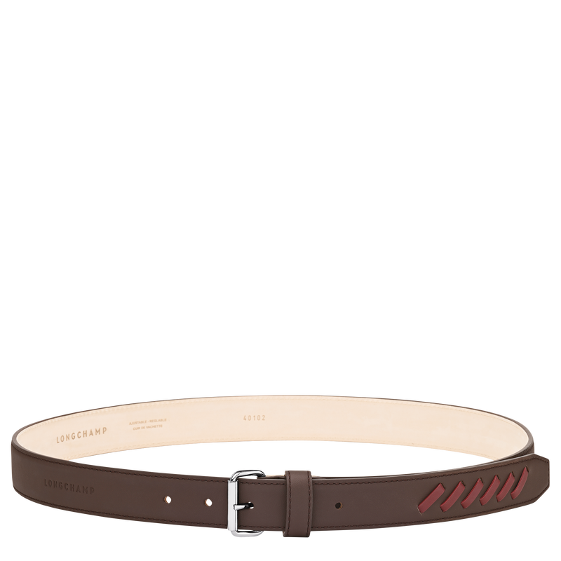 Utility Ladies' belt , Mocha/Burgundy - Leather  - View 1 of 2