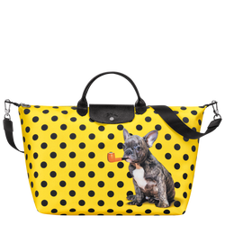 Longchamp x ToiletPaper Bolsa de viaje S , Tejido - Amarillo