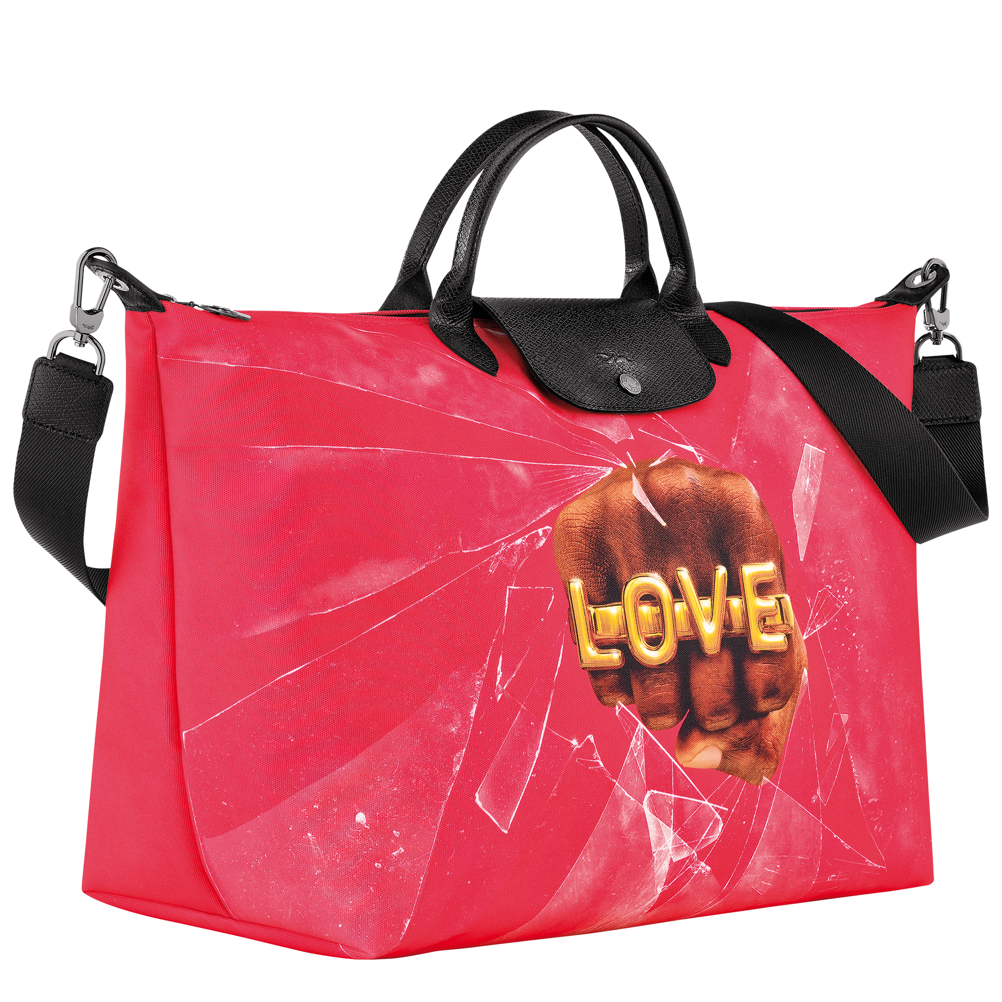 Longchamp x ToiletPaper Reisetasche S, Rot
