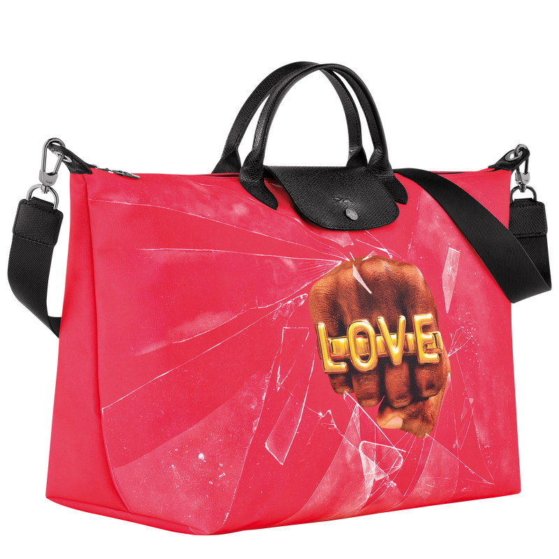 Longchamp x ToiletPaper S トラベルバッグ レッド - キャンバス