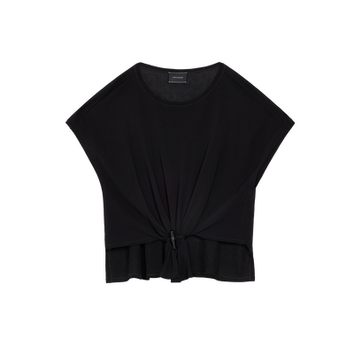 Top , Black - Crepe jersey