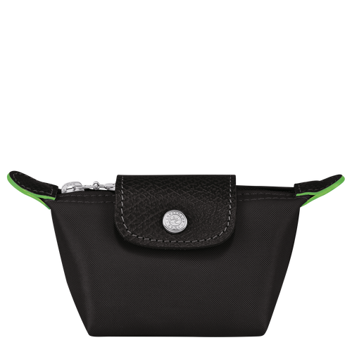 Le Pliage Green Coin purse , Black - Recycled canvas - View 1 of  3