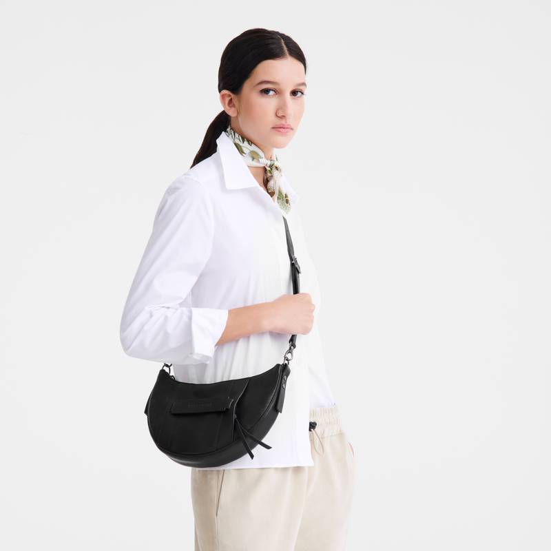 Umh&auml;ngetasche S Longchamp 3D , Leder - Schwarz  - Ansicht 2 von 4