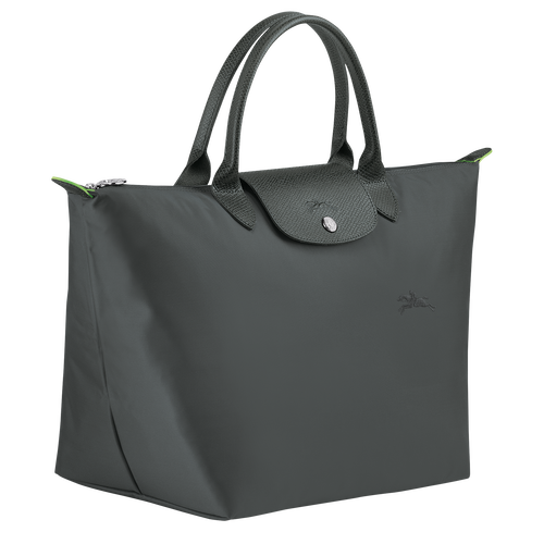 Handtasche M Le Pliage Green , Recyceltes Canvas - Graphitgrau - Ansicht 3 von 6