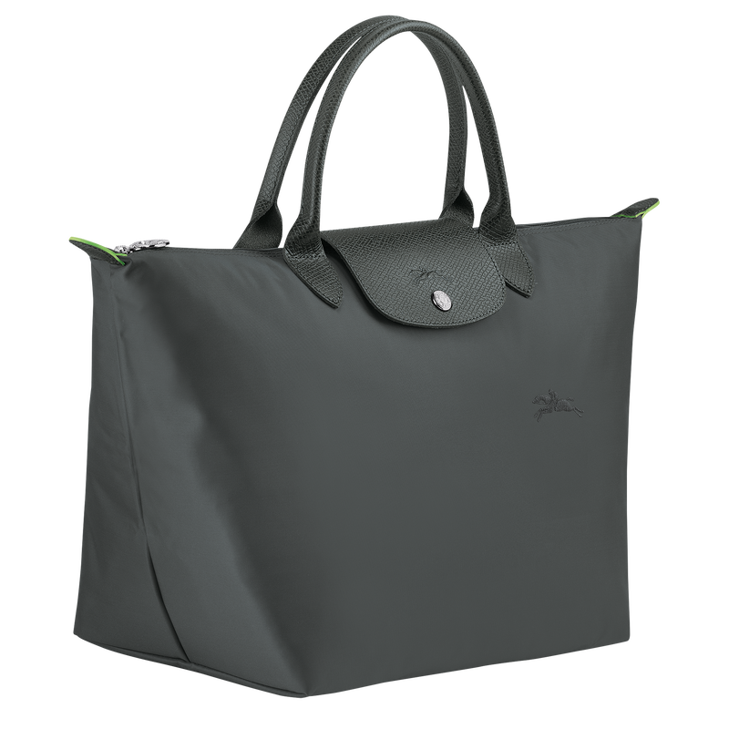 Le Pliage Green Tas met handgreep aan de bovenkant M , Grafiet - Gerecycled canvas  - Weergave 3 van  6