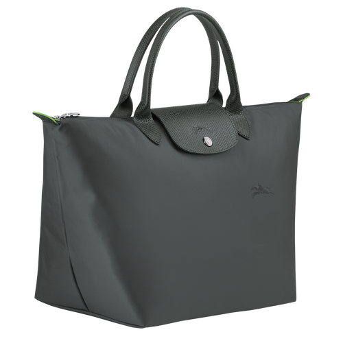 Le Pliage Green M Handbag , Graphite - Recycled canvas - View 3 of  5