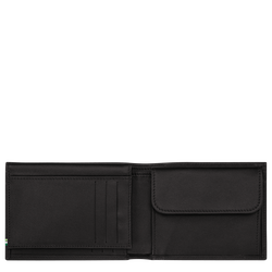 Longchamp sur Seine Wallet , Black - Leather