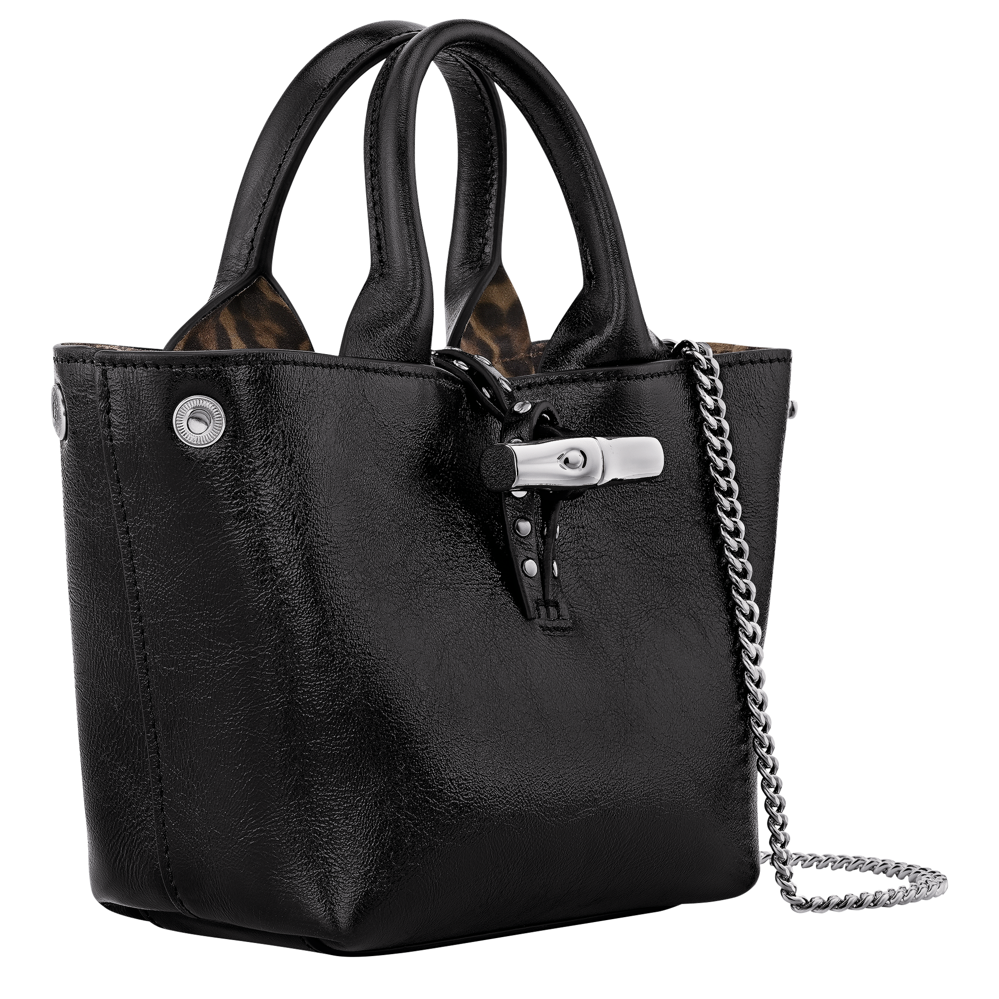 Tas met handgreep aan de bovenkant XS, Zwart - Weergave 3 van
6 - Meer inzoomen. Le Roseau Tas met handgreep aan de bovenkant XS, Zwart