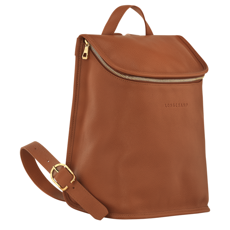 Le Foulonné Backpack , Caramel - Leather  - View 3 of 5