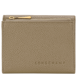 Le Foulonn&eacute; Compact wallet , Lichen - Leather