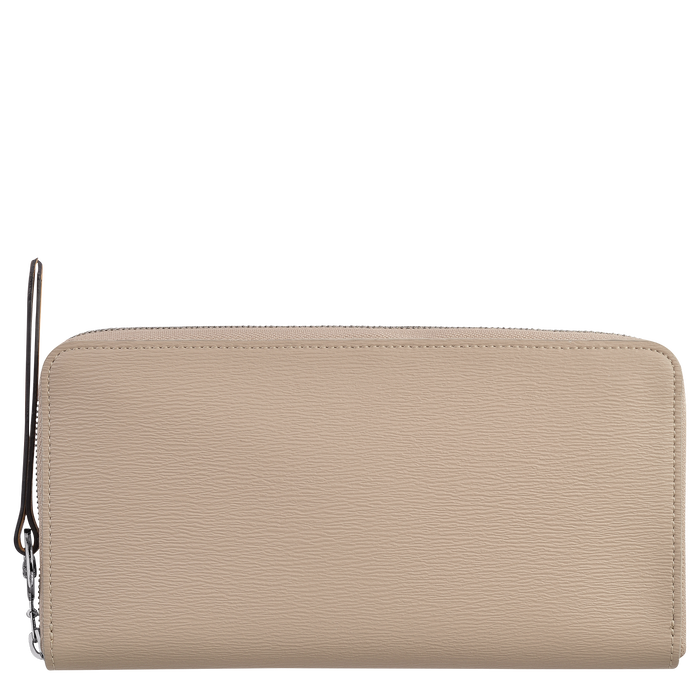 Le Pliage City Long wallet with zip around, Sand