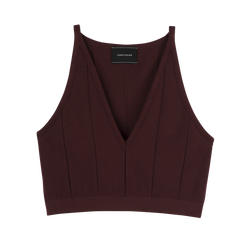 Top , Burgundy - Knit